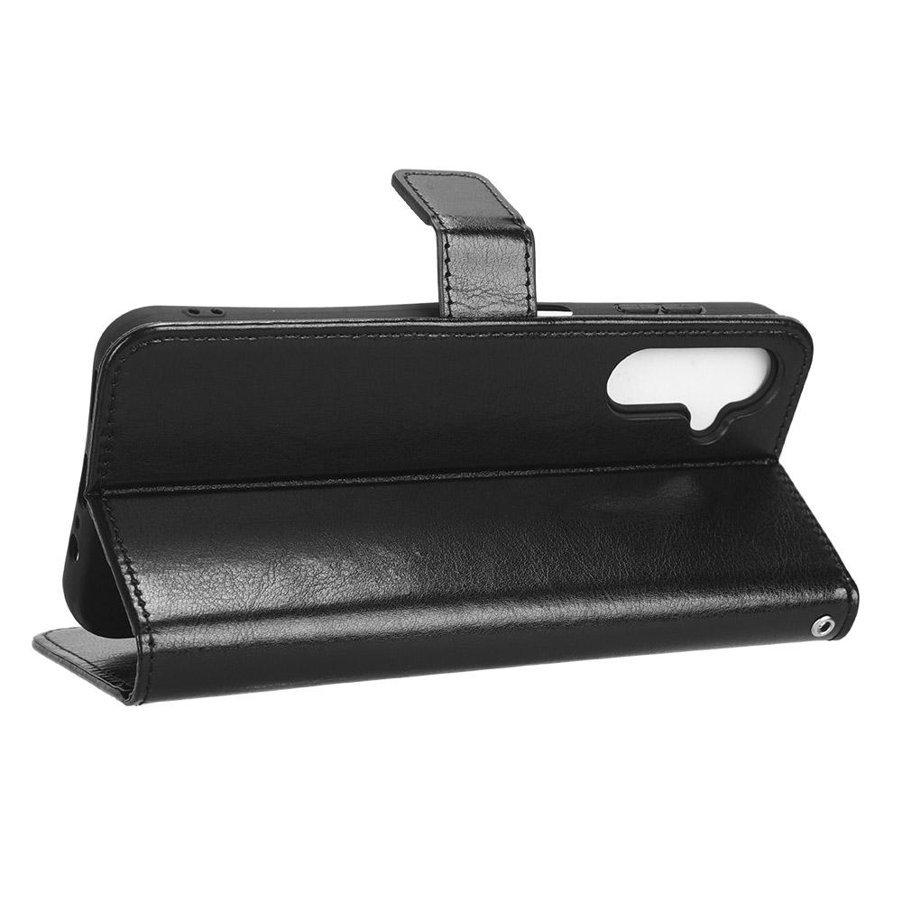 For Samsung Galaxy A14 5G/A14 4G Strong Magnetic Clasp Phone Stand Wallet Cover Crazy Horse Texture Leather Phone Case