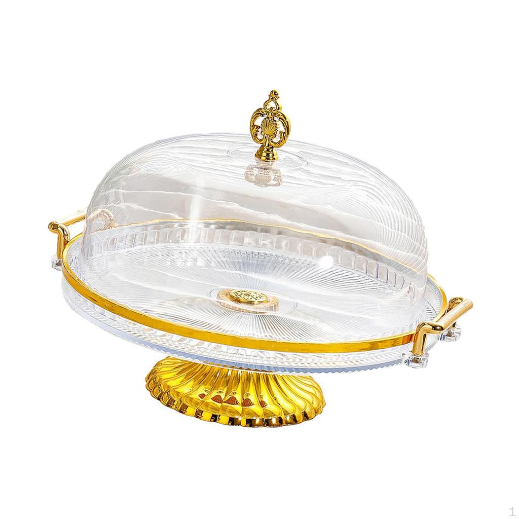 Vorspeisen- und Dessert-Servierplatte, Runder Fuß-Kuchenständer für Süßigkeiten, Cupcakes,