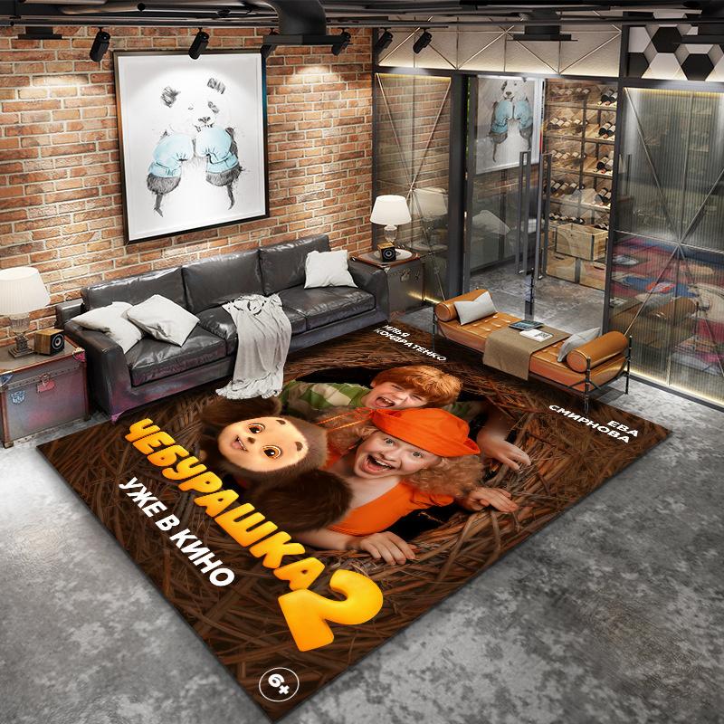 Cheburashka Carpet Rug for Living Room Bedroom Home Sofa Decoration,Kids play Nonslip Floor Mat