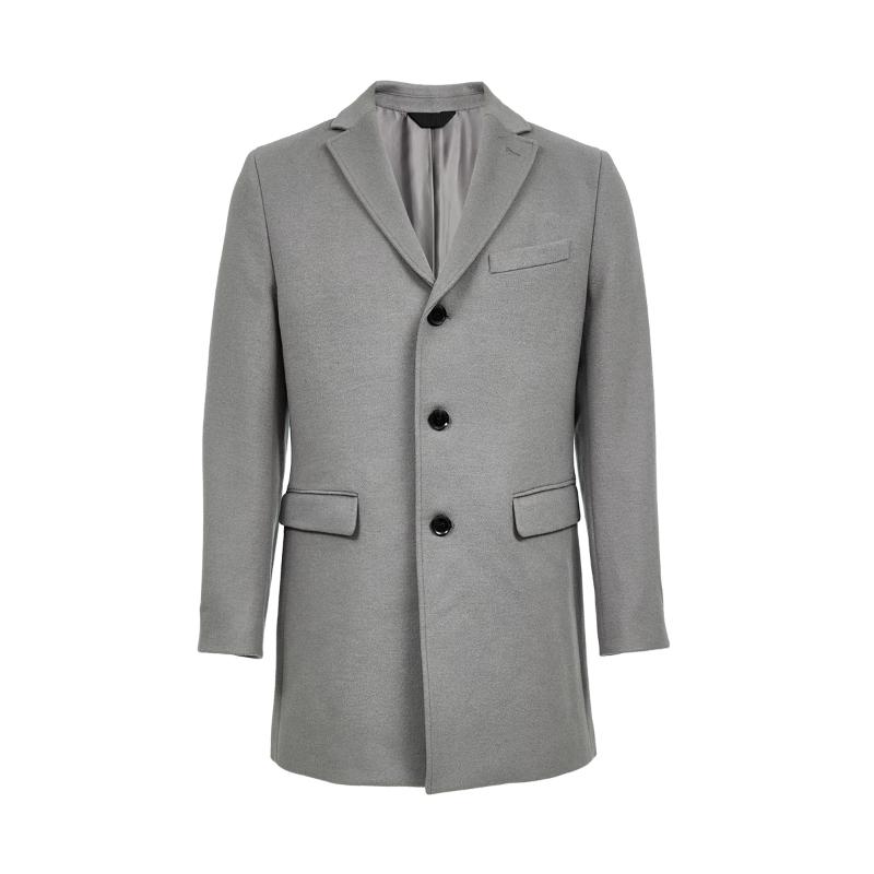J.Lindeberg Men's Mid-Length Wool Single-Breasted Overcoat