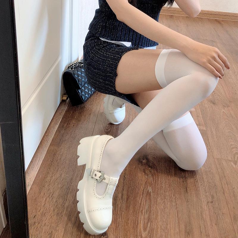 Velvet Stockings White Knee Socks Ins Trendy Summer Thin Women S White Stockings Stockings Stockings Jk Thighs Black Knee Socks One size fits all