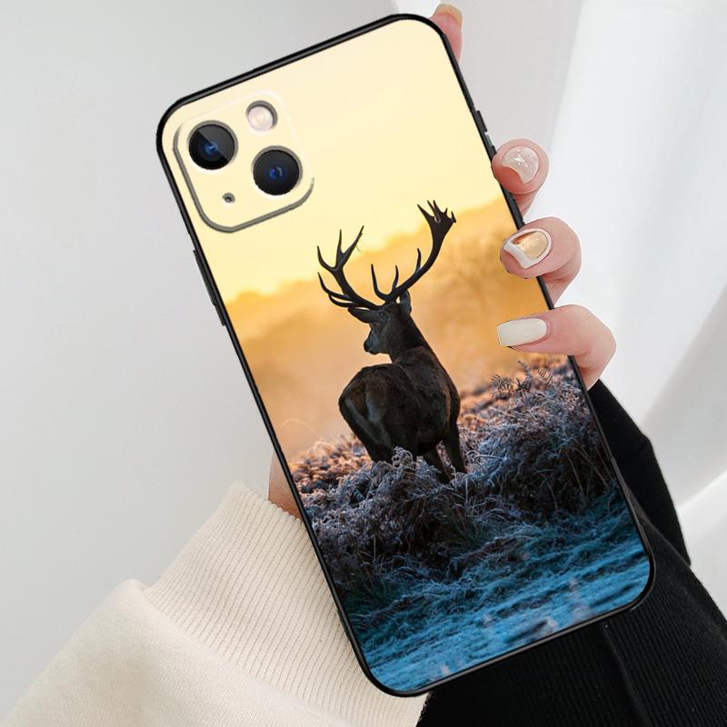 Deer Reindeer Animal Phone Case For iPhone 17 Pro Max 15 14 13 11 12 16 Pro Max mini 15 16 Plus 16e 17 Air Cover