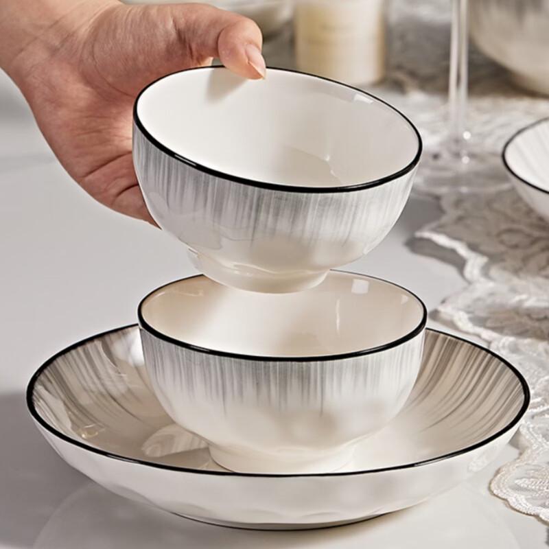Nordic Stone Pattern 35-Piece Ceramic Dinnerware Set