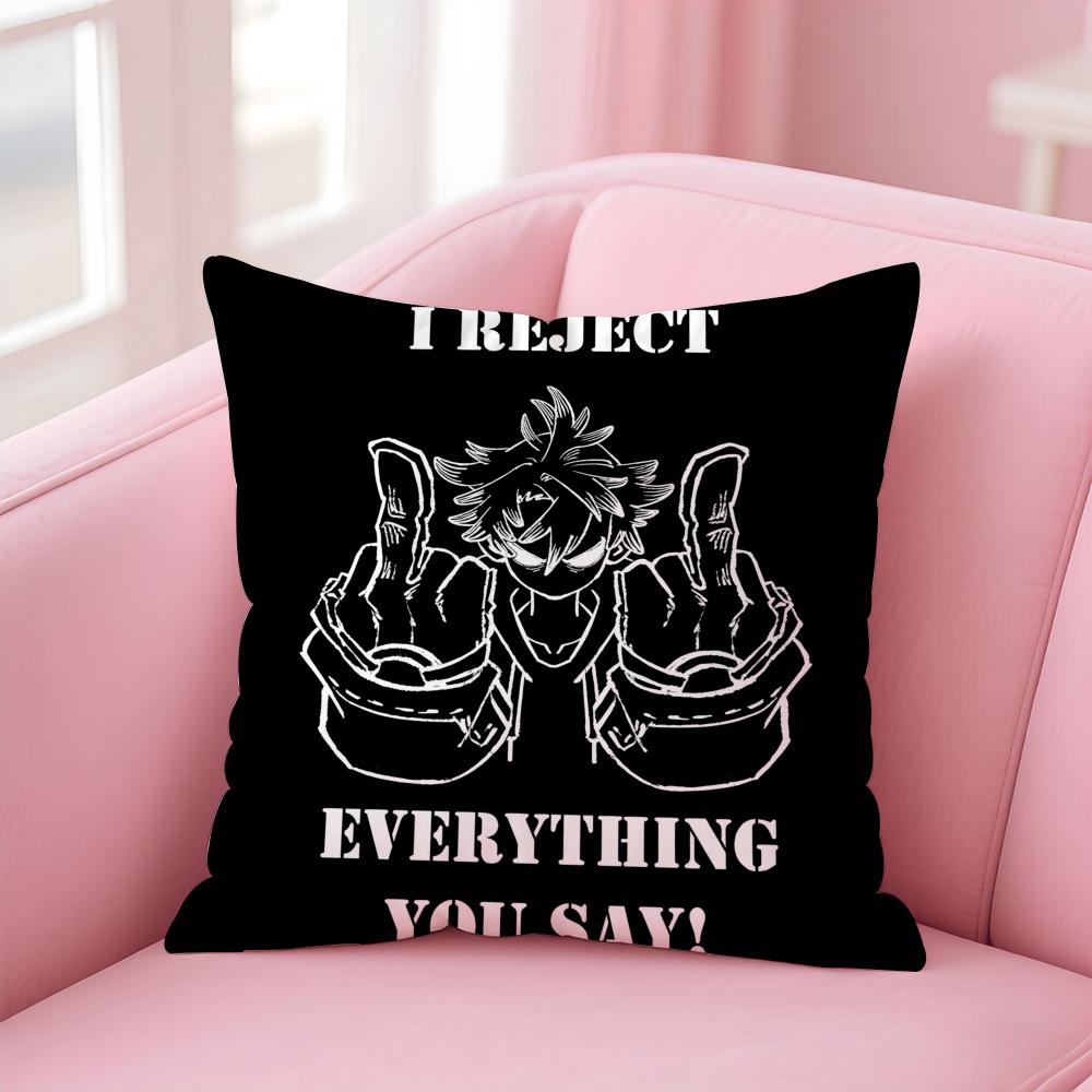 manga gritty GGachiakuta Cushion Cover Pillowcase Short Plush Invisible zipper Room Sofa Cushion Cover