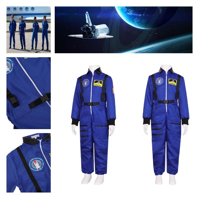 Astronaut Halloween Costume For Kids Polyester Space Suit For Cosplay And Parties