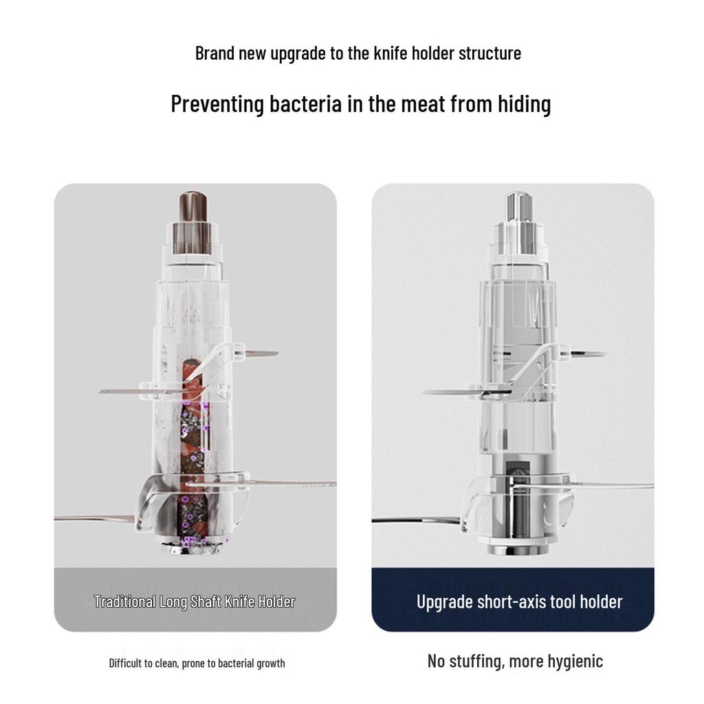 CROSS 110V Hochleistungs Elektrischer Fleischwolf & Hackfleischwolf aus Edelstahl mit Doppelgeschwindigkeit - Multifunktionaler Food Processor für den Heimgebrauch