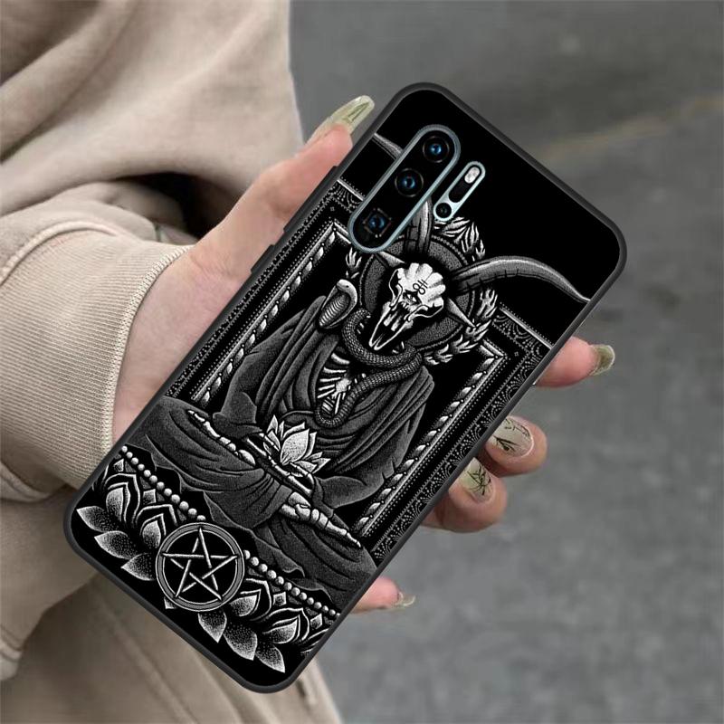 Étui Pentagramme Baphomet Satan Pour Huawei Nova 3i 7i 8i 11i Y60 Y70 Y90 Y61 Y91 10 9 SE 11 Pro P20 P40 P30 Lite Housse