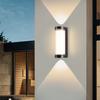 Modern Waterproof Aluminum LED Wall Lamp Big Size Square Exterior Sconce Garden Porch Outdoor Borosilicate Glass Diffuser 2-Year