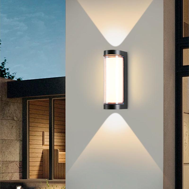 Modern Waterproof Aluminum LED Wall Lamp Big Size Square Exterior Sconce Garden Porch Outdoor Borosilicate Glass Diffuser 2-Year