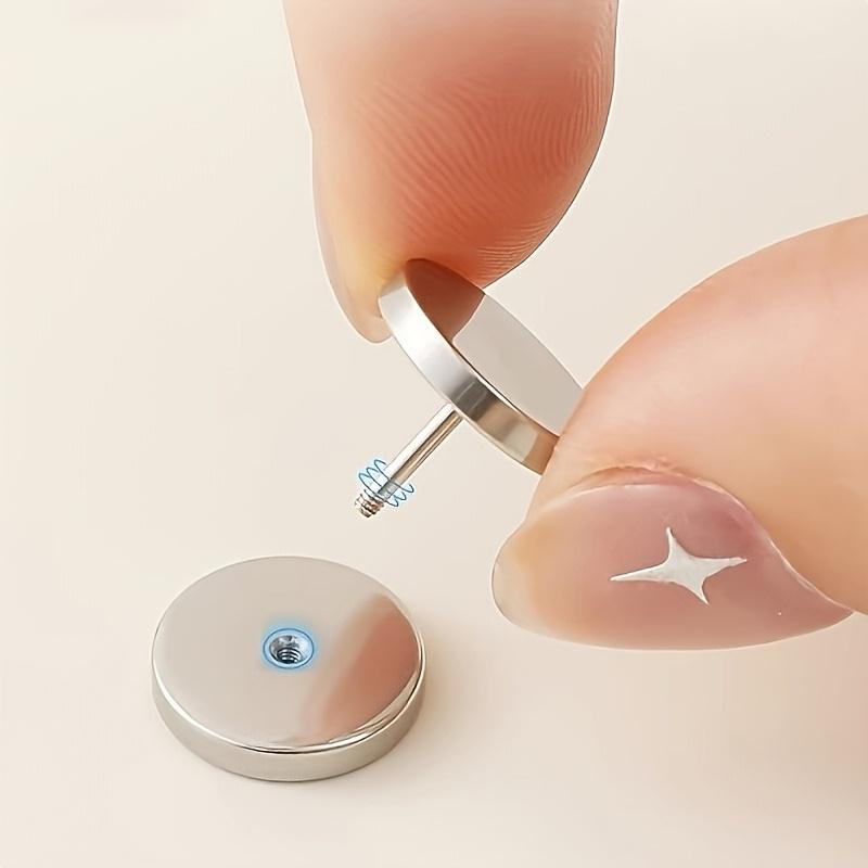 6pcs Alloy Anti-Slip Spiral Buttons - No-Seam Removable Fasteners for Knit & Cardigan Closure, Fashion Decorative Button Accessories, Knit Button