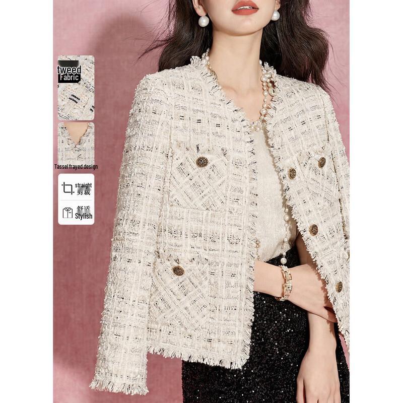 

French Style Tweed Tassel Jacket L