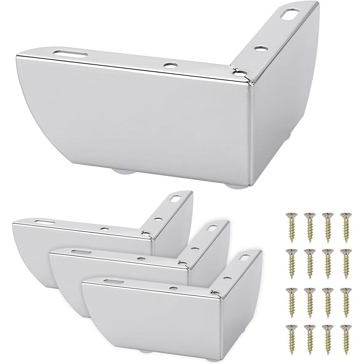 

4Pcs 5.5cm Metal Sofa Legs Furniture Feet Wardrobe Leg,Modern Solid Sofa Feet Cabinet Feet Table Legs for DIY Replacement срібний