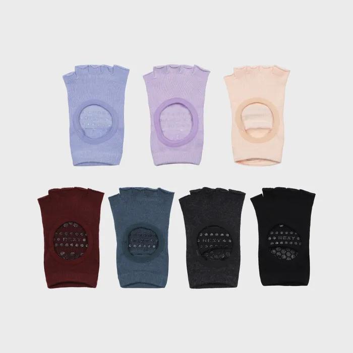 Luna Reversible Non-Slip Half Toe Socks (7 Colors)