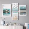 Calm Ocean Landscape Seagull Beach Shell Romantic Sakura Art Canvas Print Painting Posters Living Room Wall Picture Home Decor