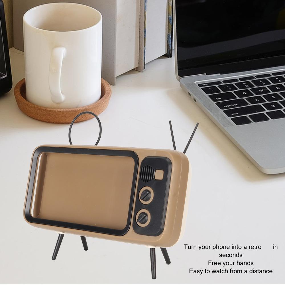 Large Screen Version Retro Desktop Phone Stand Coffee Video Watching Phone Bracket  Video Viewing