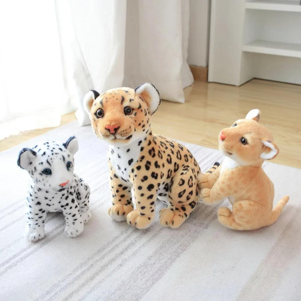 Simulation Cheetah Baby Leopard Stuffed Toy Soft Simulation Cheetah Plush Toy  Children Gift