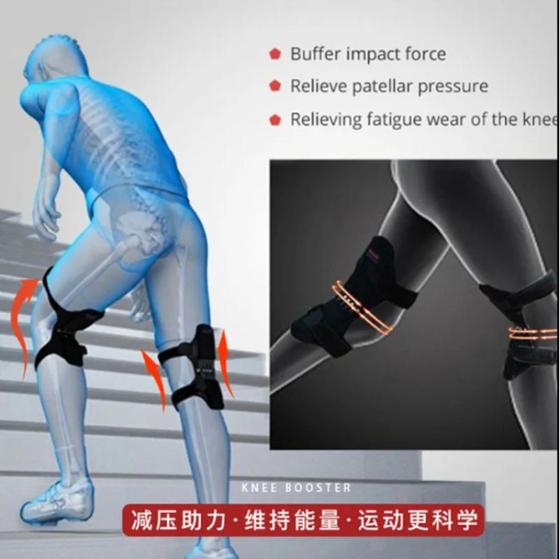 Durable And Safe Knee Protection Booster Power Support Knee Pads Powerful Rebound Spring Force Reduces Soreness Old Cold Leg Protection
