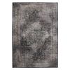 Grey Vintage Medallion Pattern Viscose Rug 160x230
