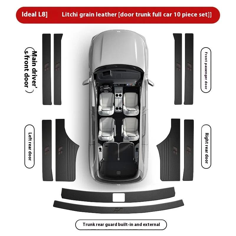 Voor Li Lixiang L6 L7 L8 L9 Auto Leer Drempelstrip Bescherming Anti-Stap Sticker Interieur Accessoires