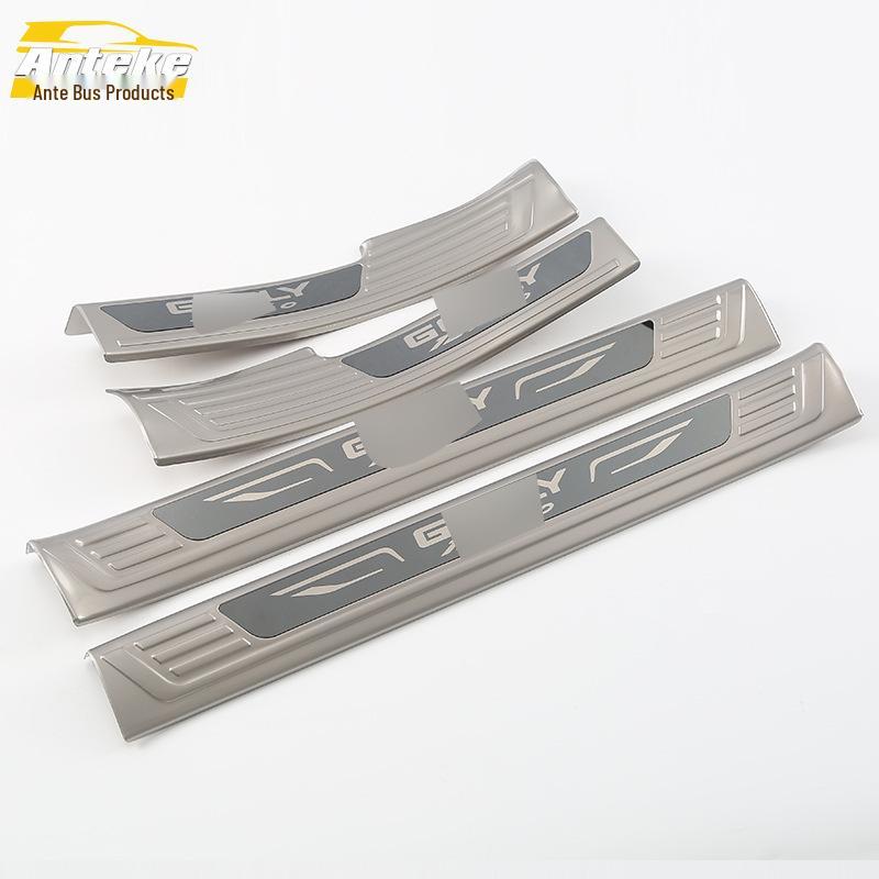 Fits 18 Binrui models: Door Sill Bright Strip, Bumper Trunk Welcome Pedal Trim, Anti-Scratch Sticker.