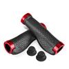 Bike Handlebar Grips Aluminium Alloy and Rubber Anti Skid Bicycle Handles for Cycling Replacement Red