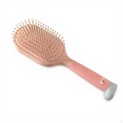 Soft Pad Hair Brush, Detangling Massage Comb for Women, Portable, Cute, Home, Olive Pink