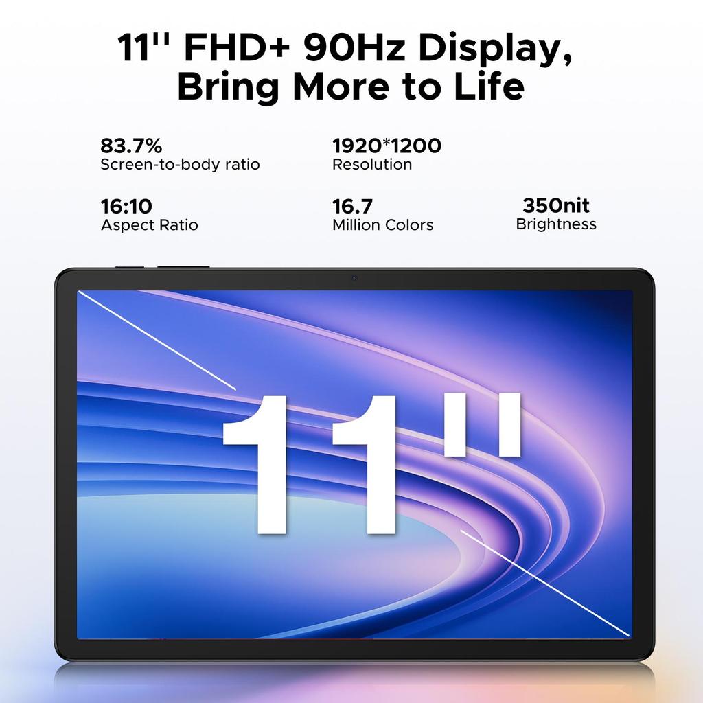 DOOGEE Tab G6+ 11 inch Tablet Android 16, 32GB RAM+256GB ROM (TF 2TB), 13MP Camera, Tablets with Sim Card Slot