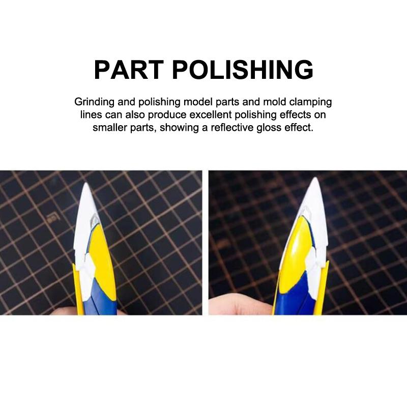 Precision Glass File 1Pcs, Durable Nub Remover for Scale Models, Mirror Finish Polishing Tool for Residue Grinding DIY Making