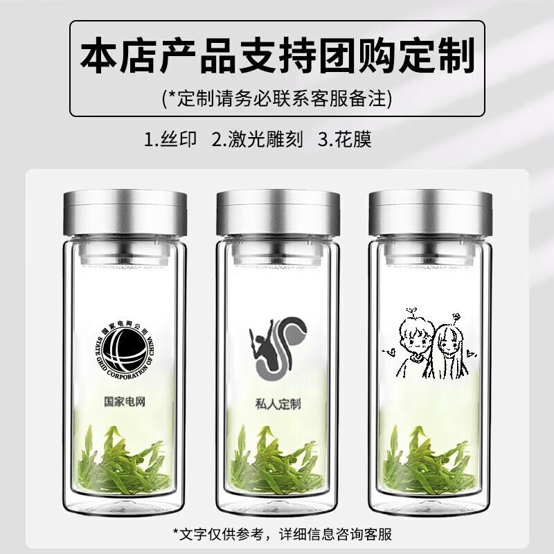 Fuguang 500ml Double Wall Borosilicate Glass Tea Infuser Bottle