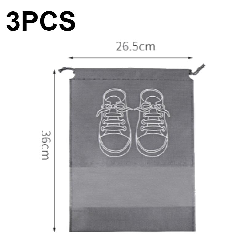 10 шт. Сумка для хранения обуви Нетканая Водонепроницаемая Дорожный органайзер Мешочек на шнурке Подвесная сумка для шкафа для ткани Обувь Пылезащитная Портативная сумка M-3PCS