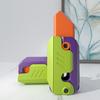 Decompression Toys 3D Gravity Carrot Cutter Keychain Stress Relief Hidden Blade Fun Sensory Fingertip Toy