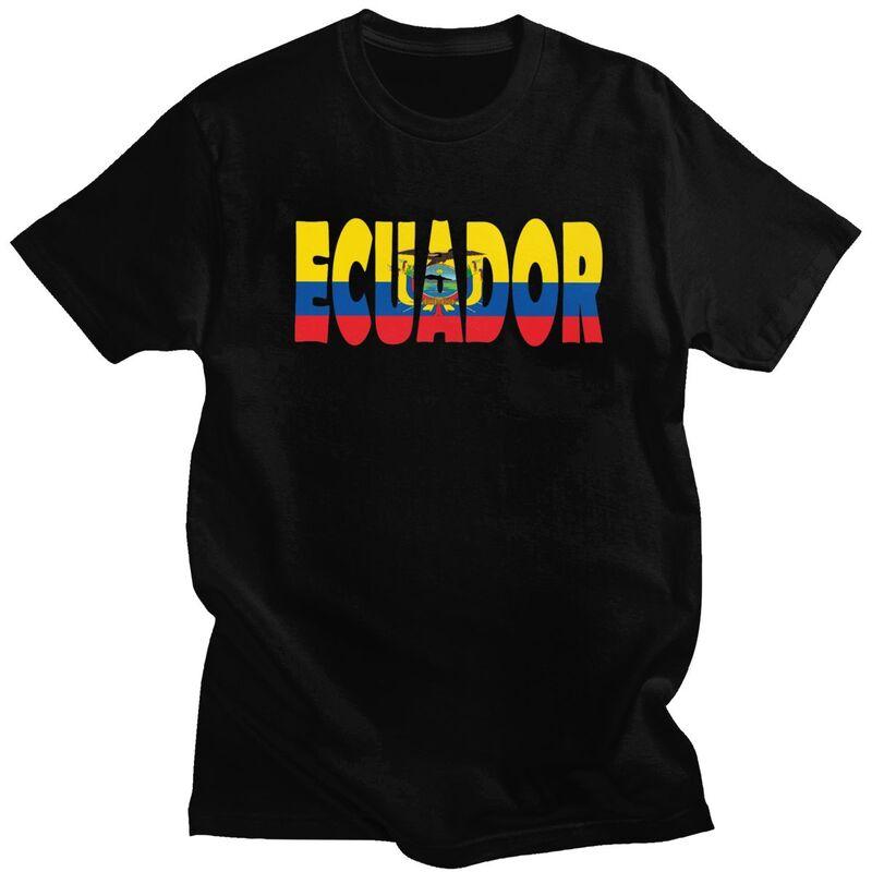 

Custom Ecuador Flag T Shirts for Men Pure Cotton Tee Tops Ecuadorean Proud Tshirt Fashion T-shirt - Men s Summer Cotton Graph... S разноцветный