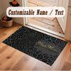 Animals Theme Crystal Velvet Floor Rug Personalized Custom Name Text Warm Carpet Home Decoration