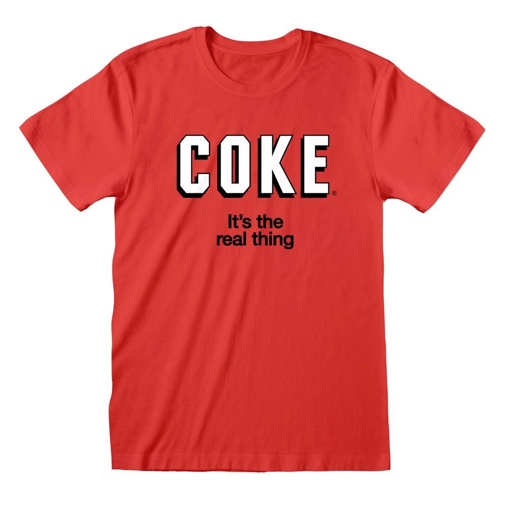 

Official Coca Cola T Shirt Its The Real Thing Logo Red New S M 2XL Unisex T-Shirt XL