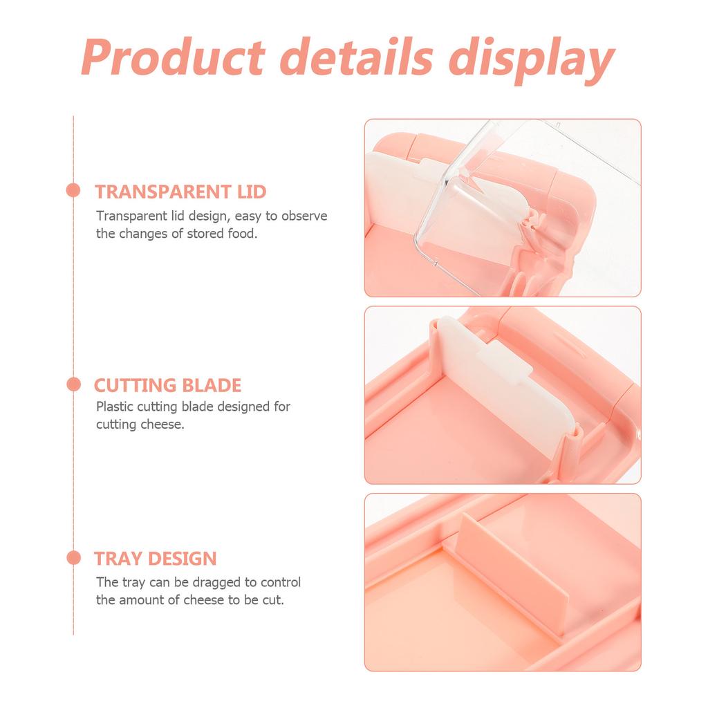 Butter Storage Box Transparent Cover Stainless Steel Cutter Detachable Easy Clean Butter Fresh Box Cheese Container Kitchen