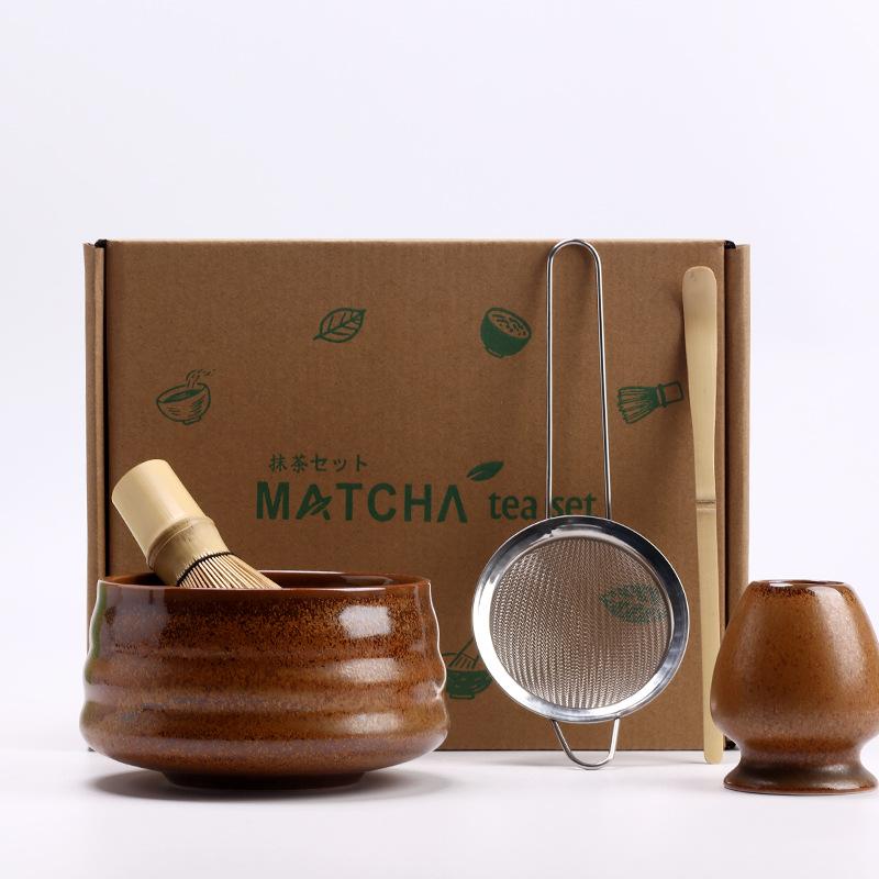 5pcs/set Japanese Matcha Set Vintage Bamboo Matcha Brush Exquisite Matcha Bowl Tea Tools Accessories Ceremony Great Gifts Box