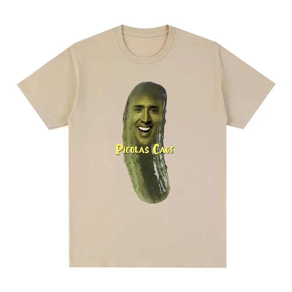 Picolas Cage Fun Nicolas Cage Meme Pattern Tshirt Womens Fashion Harajuku Tshirt Casual Short Sleeve Oversized Tshirt