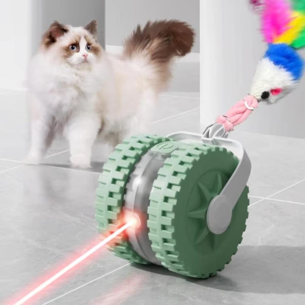 Interactive Ball Automatic Toy with Mouse Tail for Cats