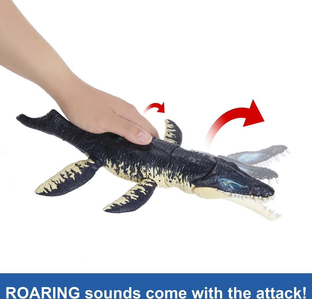 Mattel Jurassic World Roaring Kronosaurus Action Figure, Approximately 30cm Long, Ages 4 and Up, HLP18