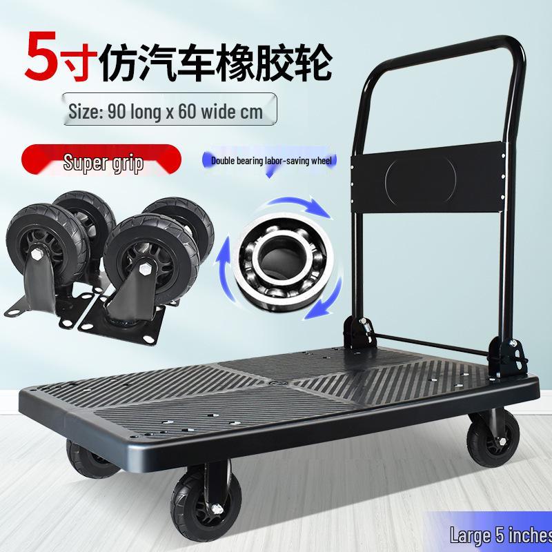 Portable Folding Flatbed Hand Cart for Shopping and Transport