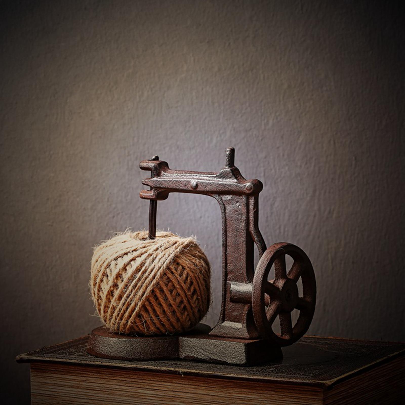 

Набор держателей для клубка джутовой бечевки, ниток и ножниц для швейной машины, в винтажном, рустикальном стиле фермерского дома, подарок для швеи, рукодельницы