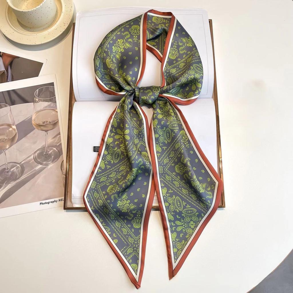 Luxus Design Pferde Muster Seiden Schal Stirnband Halstuch Foulard Weibliche Haarschals Nackenbinde Dünne Schals Weiches Satin Dame