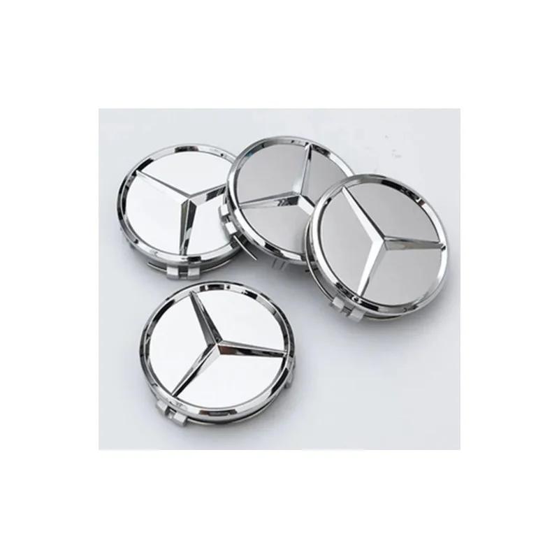 

C200 E200 New 2025 For Mercedes Benz 4pcs 75mm Mercedes Benz wheel center covers for Mercedes Benz B/C/E/S Class A Class C200L G