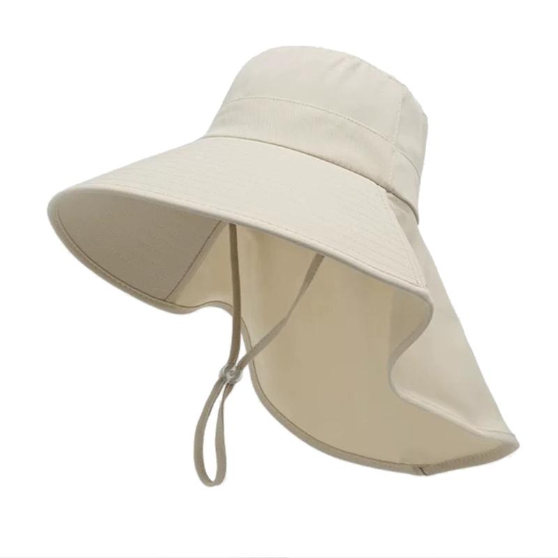 Breathable Sun Hat for Women Neck Cover Hat with Neck Flap Wide Brimmed Hat Adjustable Fashionable Sports Hat