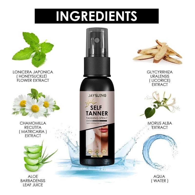 Jaysuing Tanning Spray For Wheat Colored Skin Moisturizing Hydrating Formula 60ml