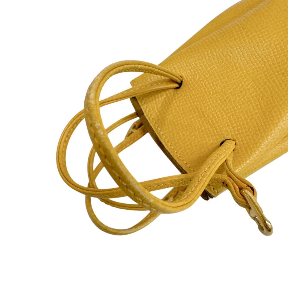Hermes Purse Leather Vespa Pouch Yellow Leather Used