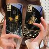 Der Goldene Schmetterling Für Samsung A 31 32 A33 A34 35 14 A15 13 16 25 26 50 52 53 54 55 56 70 71 72 73 Goldene Glas Handyhülle