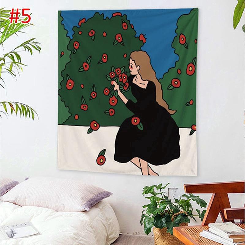Гобелен Гостиная Спальня Стена Милая Девушка Эстетический Декор Фон Ткань 100x75cm — фото 12