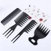 4pcs/1 Set Vintage Style Hair Comb Kit for Dual-Sided Barber Comb with Hair Clips Pomade for Classic Slicked Back Hairstyles