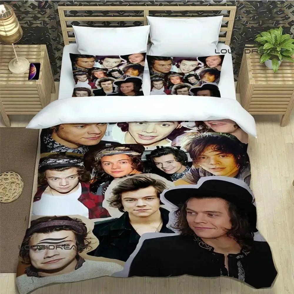 Dainininkas H-Harry-Styles Patalynės Komplektai Išskirtinis Lovos Reikmenų Rinkinys Užvalkalas Ant Antklodės Antklodės Rinkinys Patalynės Rinkinys Prabangi Gimtadienio Dovana